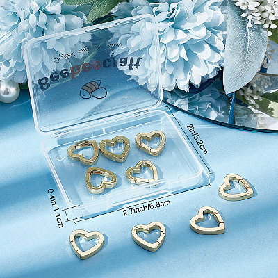 10Pcs Brass Spring Gate Rings KK-BBC0003-89-1