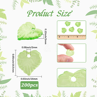 200Pcs Transparent Acrylic Pendants TACR-SC0001-47-1