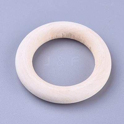Unfinished Wood Linking Rings WOOD-F002-01-40mm-1