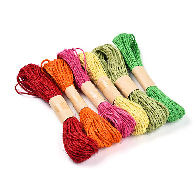 24 Bundles 8 Colors Jute Cord OCOR-CJC0006-01-1