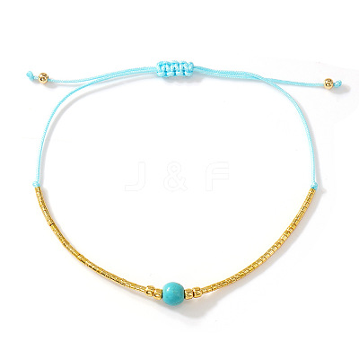 Bohemian Glass Seed Bead Braided Bracelets WO6368-12-1