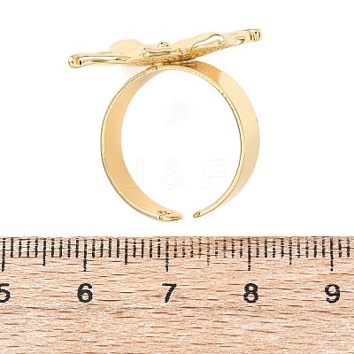 Brass Cuff Open Rings RJEW-Z129-02G-04-1