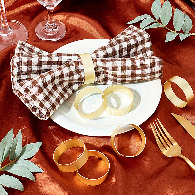 AHADEMAKER 8Pcs Iron Napkin Rings AJEW-GA0004-58-1