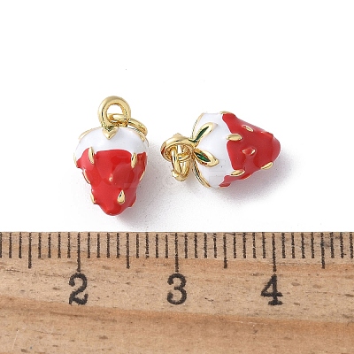 Brass Enamel Charms KK-D336-06G-03-1