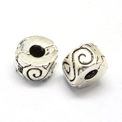 Alloy European Style Clasps X-PDLC-R001-16AS-1