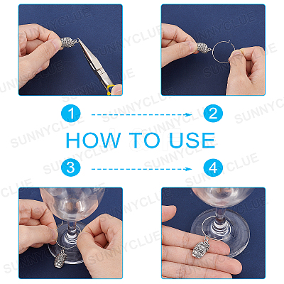 DIY Food Shape Pendant Wine Glass Charm Tags Making Kit DIY-SC0018-49-1