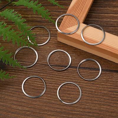 Non-Tarnish 201 Stainless Steel Linking Rings X-STAS-F192-001P-03-1