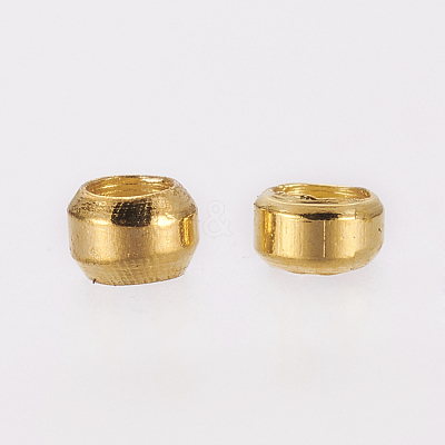 Brass Crimp Beads E002-G-NR-1