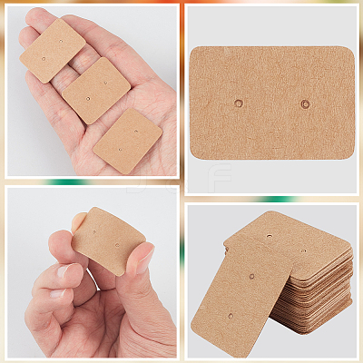 300Pcs Paper Jewelry Earring Display Cards with Hanging Hole CDIS-SP0001-05B-1