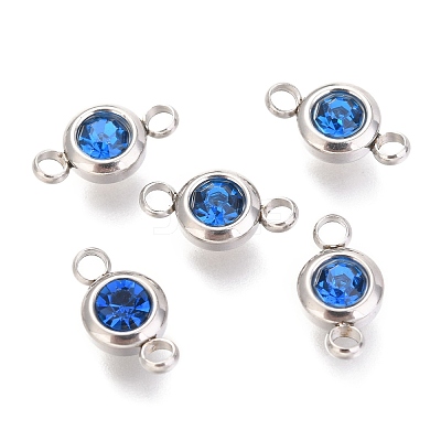 304 Stainless Steel Rhinestone Links Connectors LS-STAS-P237-17P-01-1