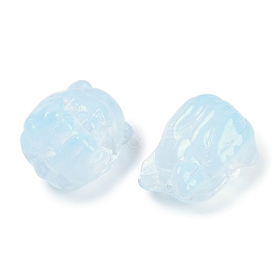 Transparent Spray Paint Glass Beads GLAA-H035-01E-1