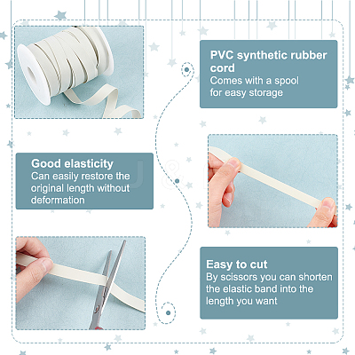 PVC Synthetic Rubber Cord RCOR-WH0006-01-A-1