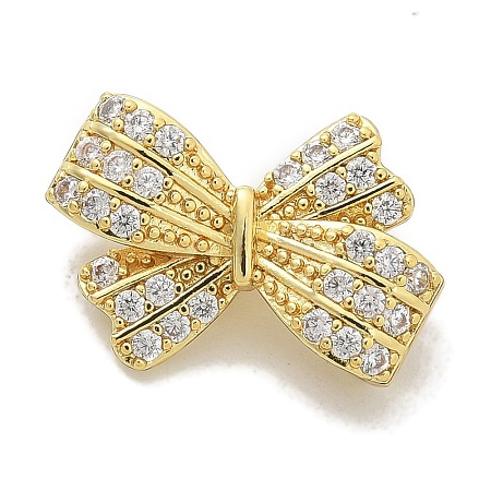 Rack Plating Brass Micro Pave Clear Cubic Zirconia Buttons KK-K293-07B-G-1