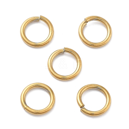 Ion Plating(IP) 304 Stainless Steel Open Jump Rings STAS-M081-02G-01-1