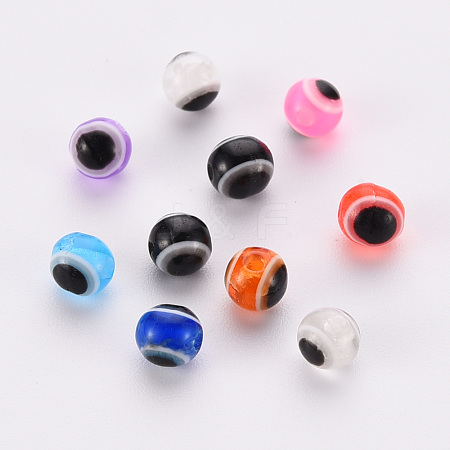 Evil Eye Resin Beads RESI-R140-4mm-A-M-1