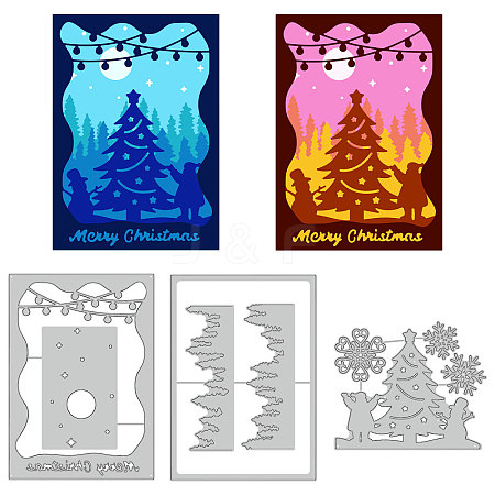 Christmas Theme Carbon Steel Cutting Dies Stencils DIY-WH0309-1228-1