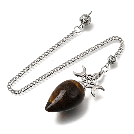 Natural Tiger Eye Dowsing Pendulum Pendants GG-CBA6D08-A08-1