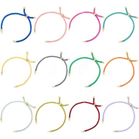 12Pcs 12 Colors Adjustable Nylon Cotton Cord Making OCOR-HY0001-42-1