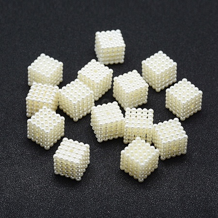 ABS Plastic Imitation Pearl Beads OACR-A009-02B-02-1