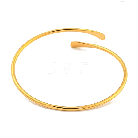 Ion Plating(IP) 304 Stainless Steel Cuff Bangles BJEW-P331-10G-1