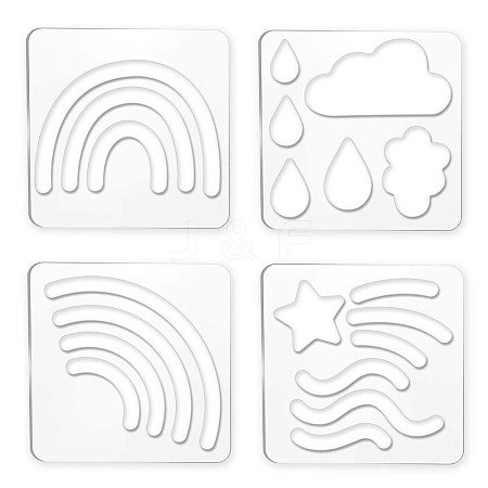 Acrylic Earring Handwork Template TOOL-WH0152-009-1