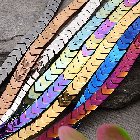 Electroplated Arrows Non-magnetic Synthetic Hematite Bead Strands G-E295-10-1