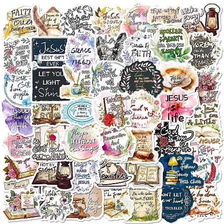 50Pcs Motivation Word Paper Self-Adhesive Picture Stickers STIC-C010-01-1
