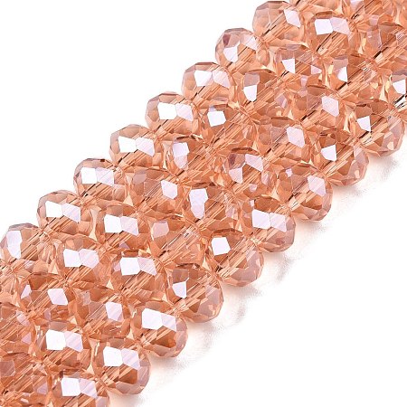 Electroplate Glass Beads Strands EGLA-A044-T8mm-A21-1