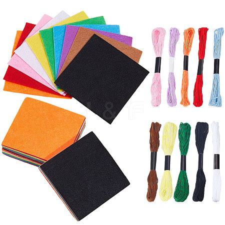 40Pcs Square Felt Fabric DIY-CY0003-37-1