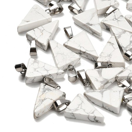 Natural Howlite Pendants G-B127-04P-12-1