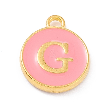 Golden Plated Alloy Enamel Charms X-ENAM-Q437-14G-1