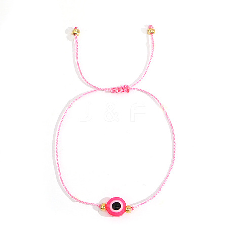 Bohemian Style Resin Evil Eye Bead Braided Bracelets BR6167-13-1
