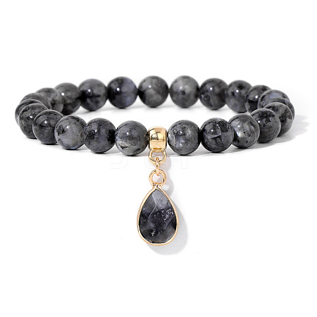 Synthetic Labradorite Beaded Stretch Bracelets PW-WGB60EB-09-1-1