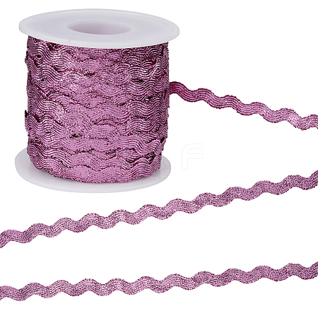 Gorgecraft 2 Rolls Polyester Glitter Wavy Fringe Trim Ribbon OCOR-GF0003-50B-1