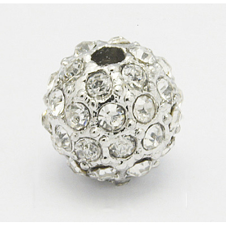 Metal Alloy Rhinestone Beads X-ALRI-Q201-5-1