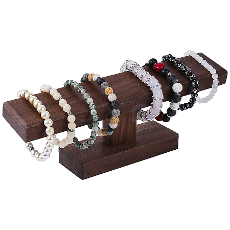 T Bar Wooden Watch Organizer Display Stands ODIS-WH0099-209B-1