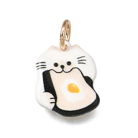 Printed Brass Pendants KK-CBAB1CA-19C-G-1