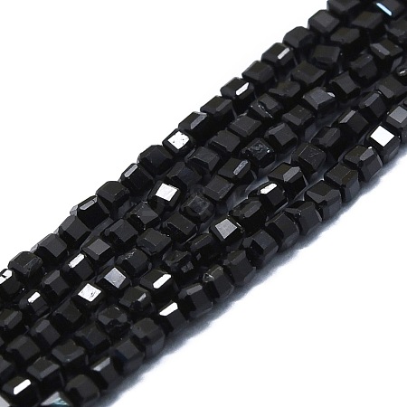 Natural Black Tourmaline Beads Strands G-P457-B01-02D-1