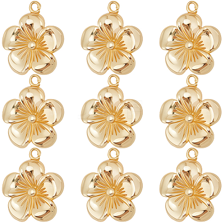 10Pcs Brass Pendants KK-BBC0024-03-1