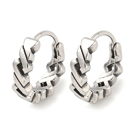 316 Surgical Stainless Steel Hoop Earrings for Women and Men EJEW-D096-15DAS-1