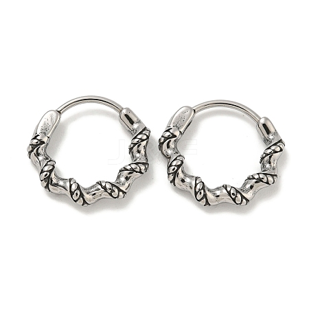 316 Surgical Stainless Steel Hoop Earrings EJEW-D096-19G-AS-1