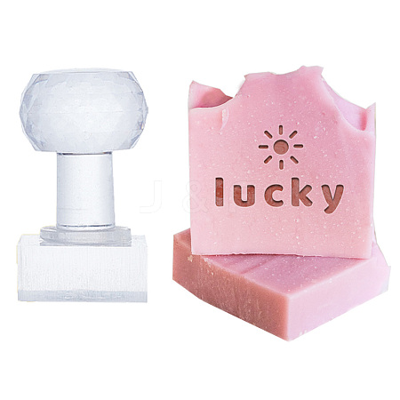 Clear Acrylic Soap Stamps DIY-WH0477-007-1