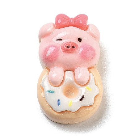 Pig Theme Opaque Resin Cabochons CRES-U002-02B-1