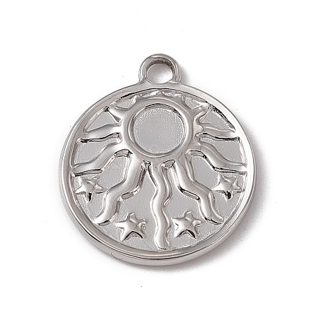 304 Stainless Steel Pendant Cabochon Settings STAS-P316-05P-1