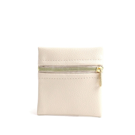 Square PU Leather Jewelry Gift Zipper Bags PW-WGB98FA-05-1