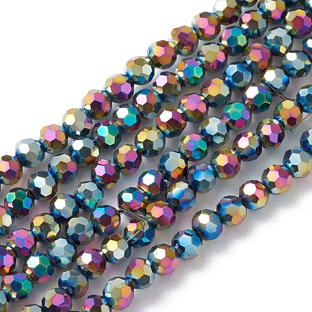 Electroplate Glass Beads Strands EGLA-K015-10E-1