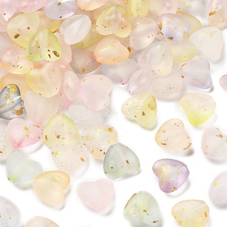 Frosted Transparent Acrylic Beads X-OACR-F013-01-1