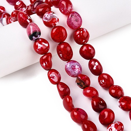 Dyed Natural Agate Beads Strands G-T138-229A-1