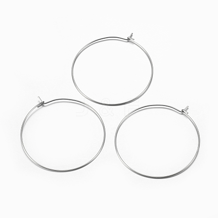 316 Surgical Stainless Steel Hoop Earrings Findings STAS-F149-32P-D-1