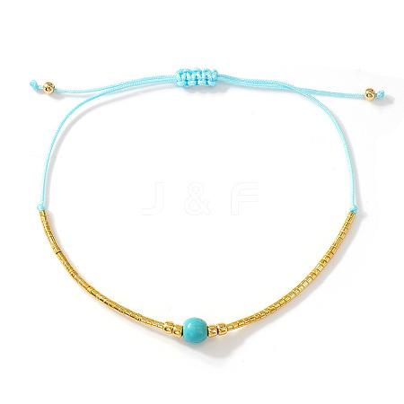 Bohemian Glass Seed Bead Braided Bracelets WO6368-12-1